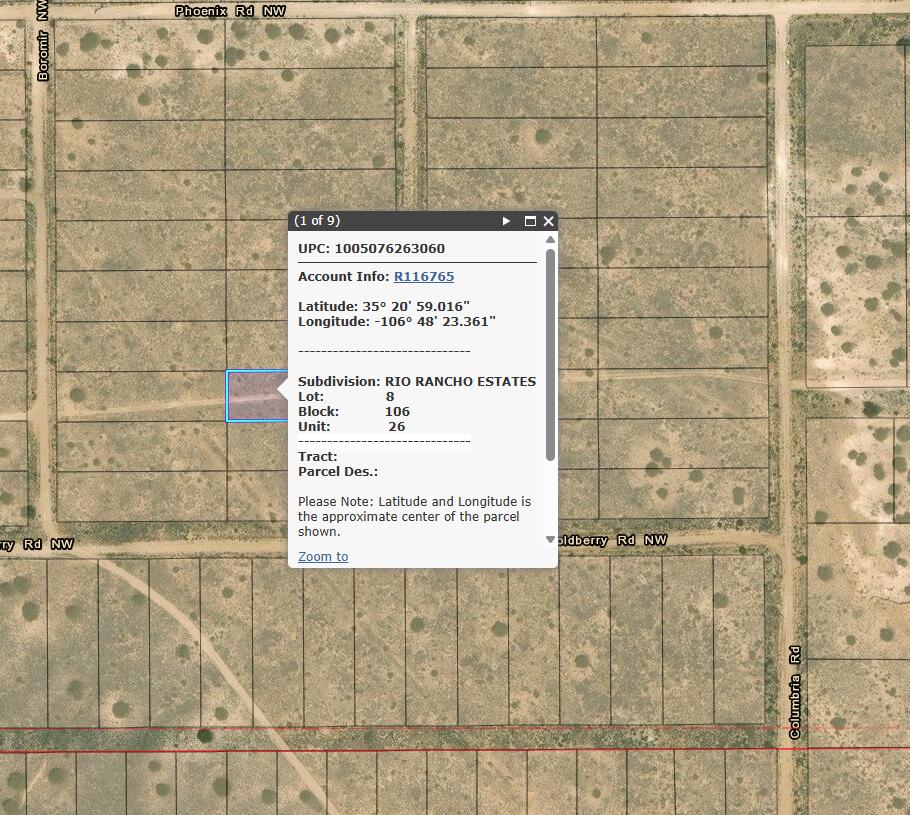  Block 106 Lot 8 & 9 Unit 26, Rio Rancho, NM 87144