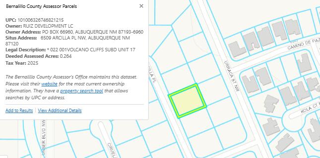  2Lot Package 6509/6513 Arcilla Place NW