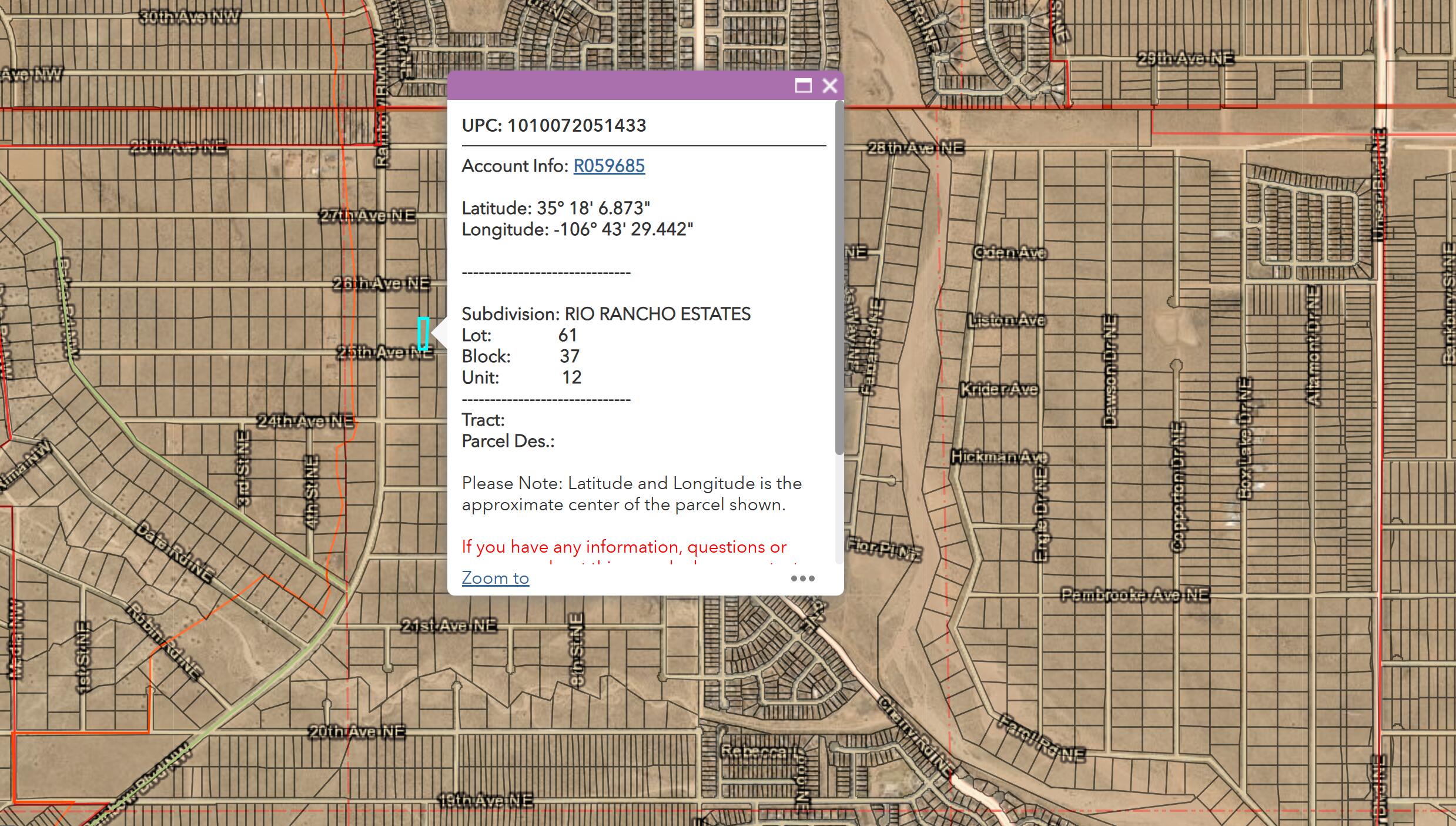  25th near Rainbow Avenue NE, Rio Rancho, NM 87144