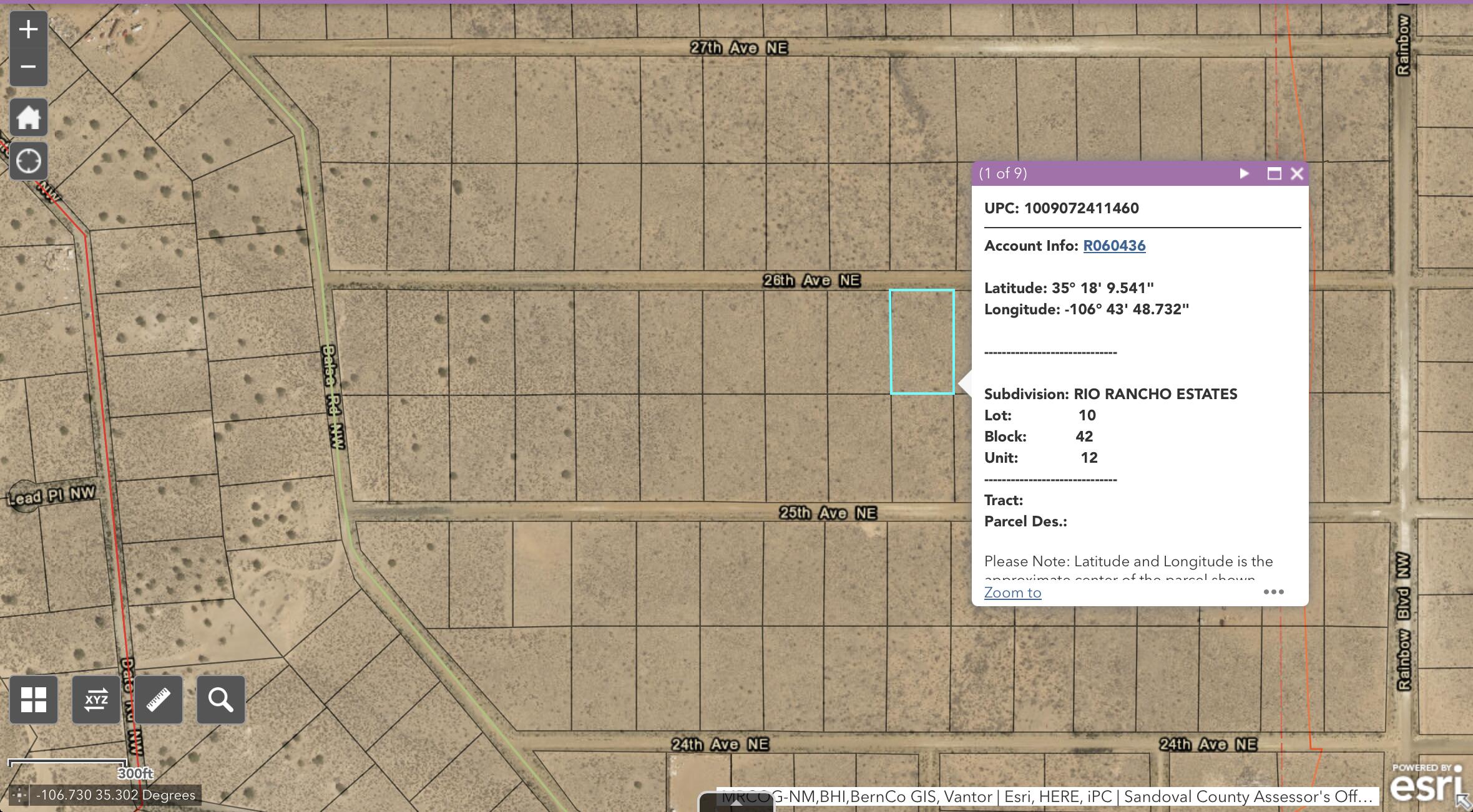  Sub Rio Rancho Estates Lot 10