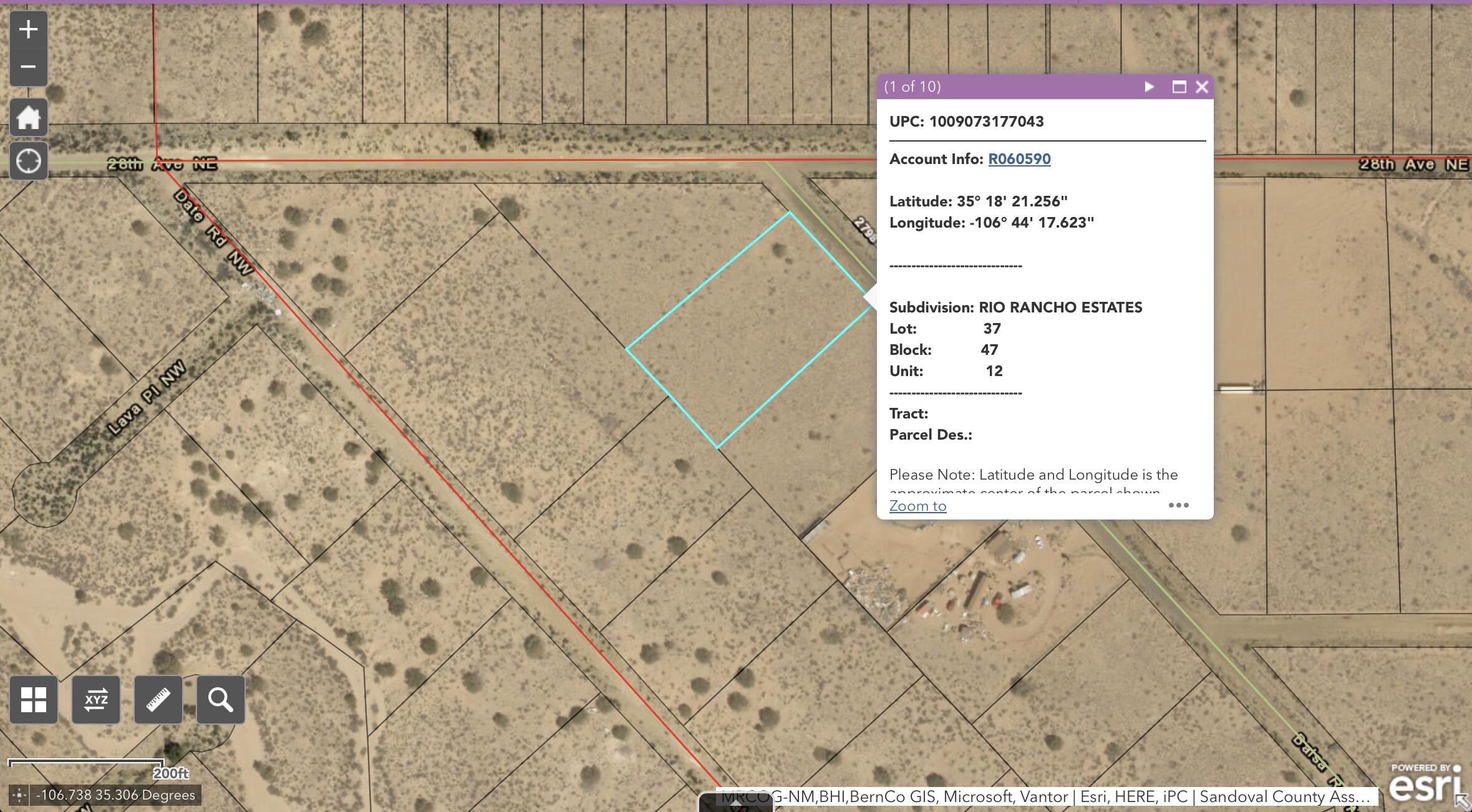  Sub Rio Rancho Estates Lot 37